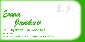 emma jankov business card